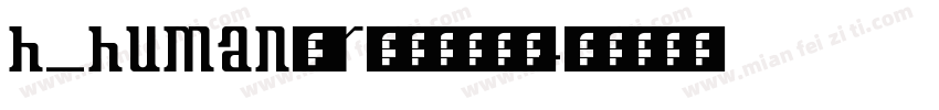 H_HUMAN2 Regular字体转换